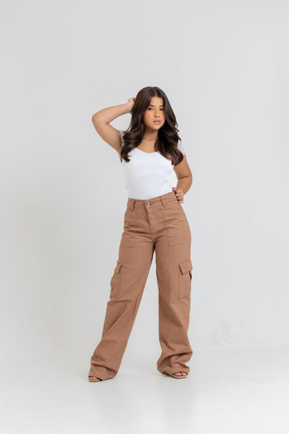 Calça Cargo Feminina Algodão | Helital Jeans