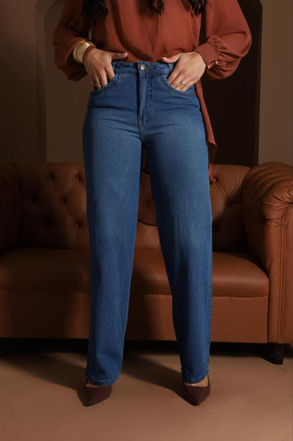 Calça Flare Slim Jeans Azul | Helital Jeans