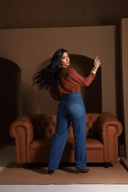 Calça Flare Slim Jeans Azul | Helital Jeans