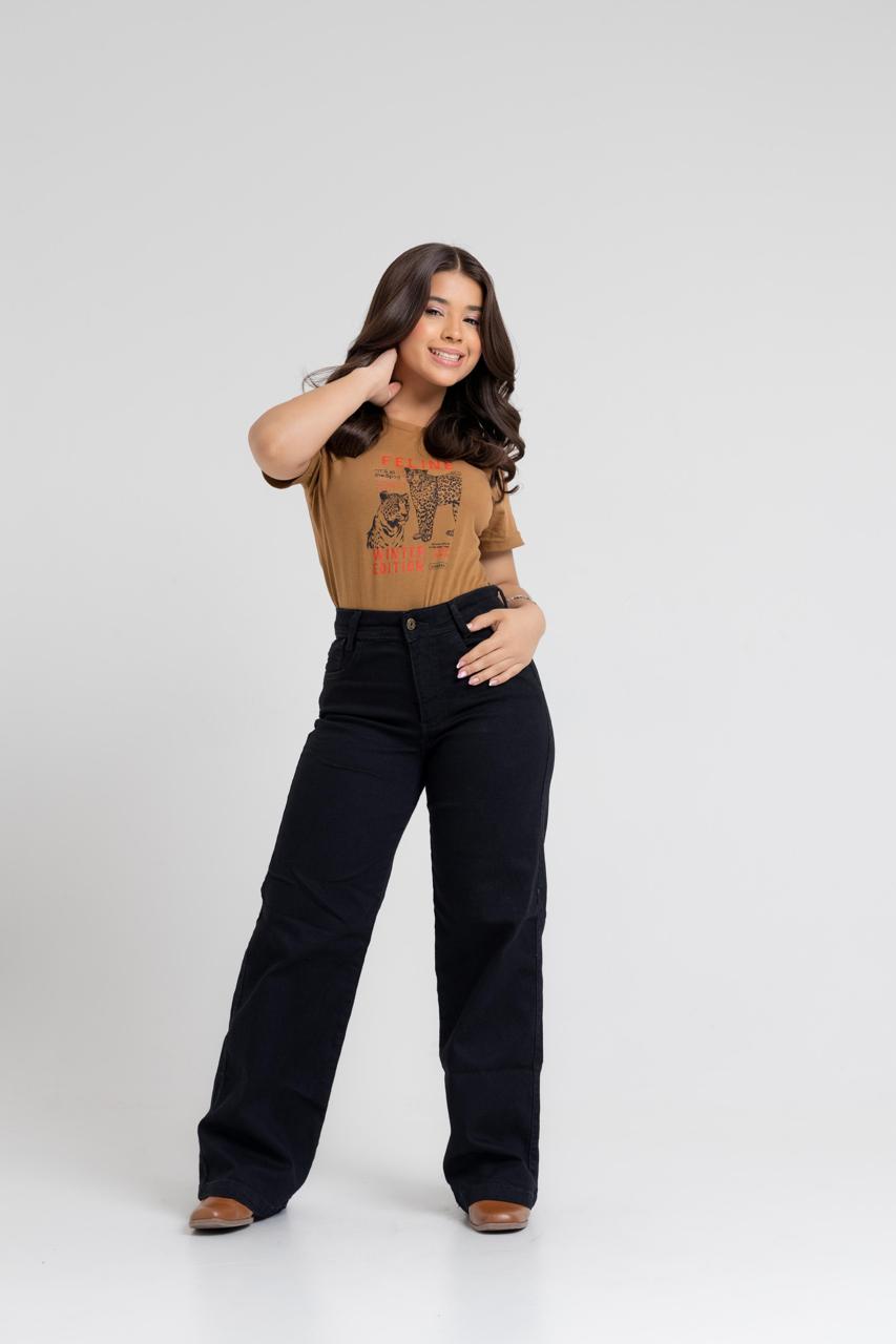 Calça Jeans Infantil Preta Reta | Helital Jeans