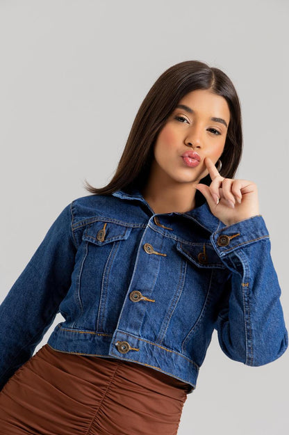 Jaqueta Jeans Infantil Azul | Helital Jeans