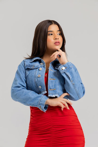 Jaqueta Jeans Infantil Cropped | Helital Jeans