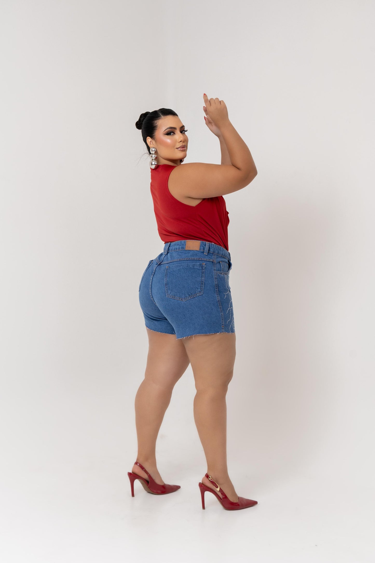 Short Jeans Plus Size Bordado | Helital Jeans