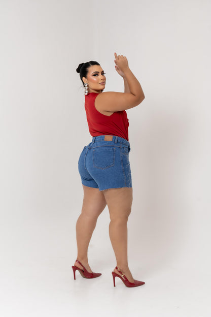 Short Jeans Plus Size Bordado | Helital Jeans