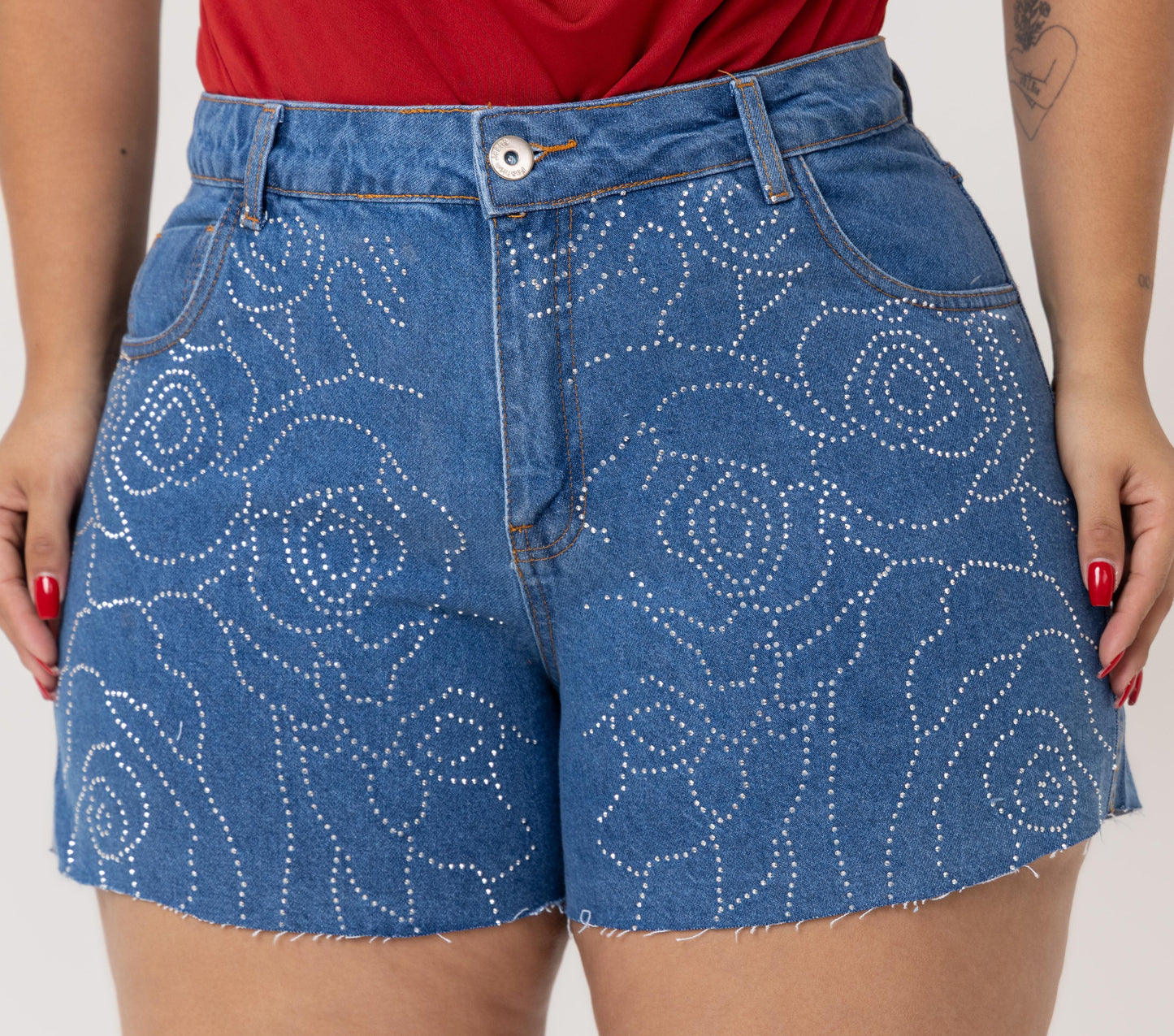 Short Jeans Plus Size Bordado | Helital Jeans