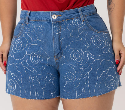 Short Jeans Plus Size Bordado | Helital Jeans