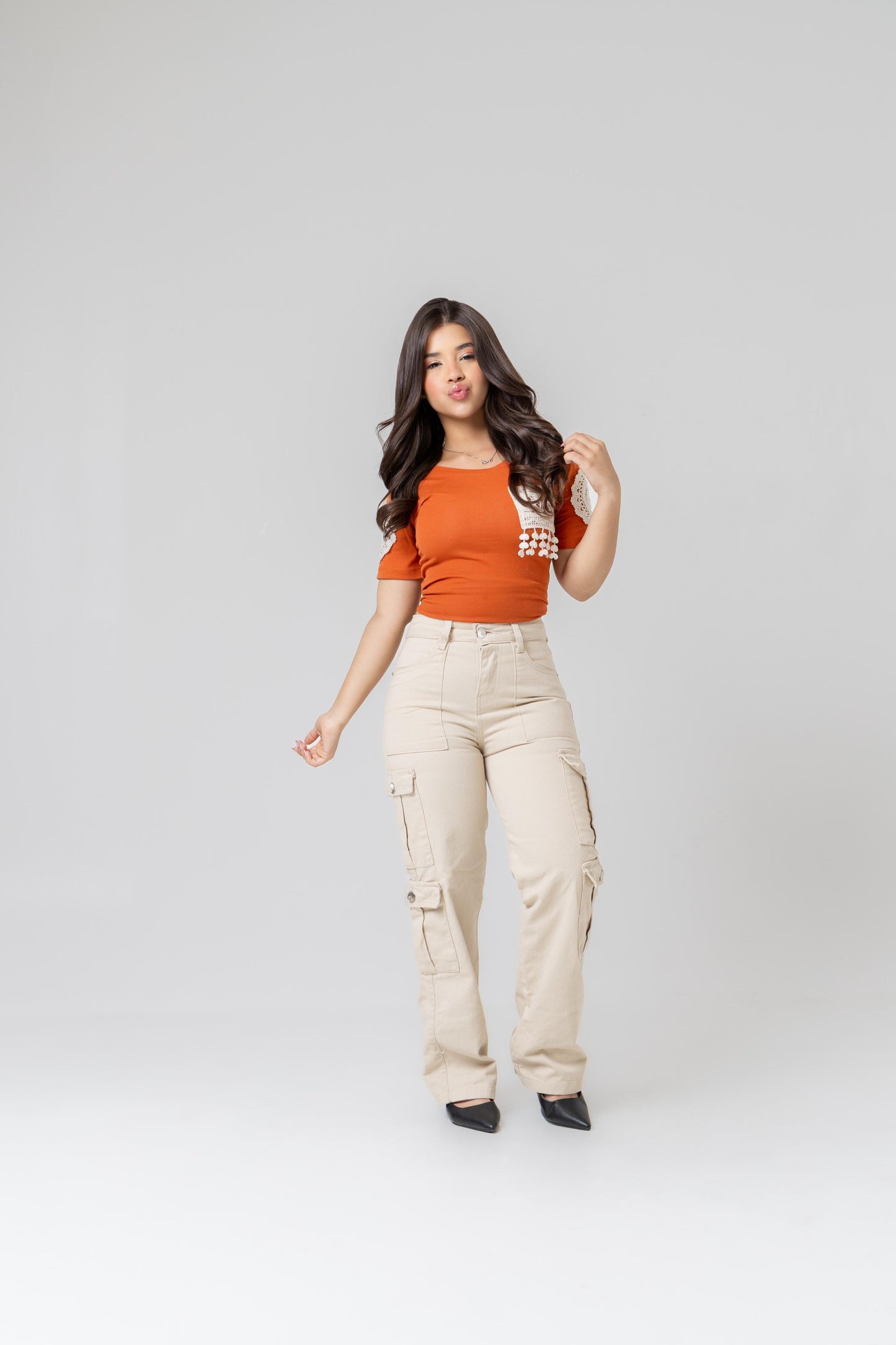 Calça Cargo Infantil Bege | Helital Jeans