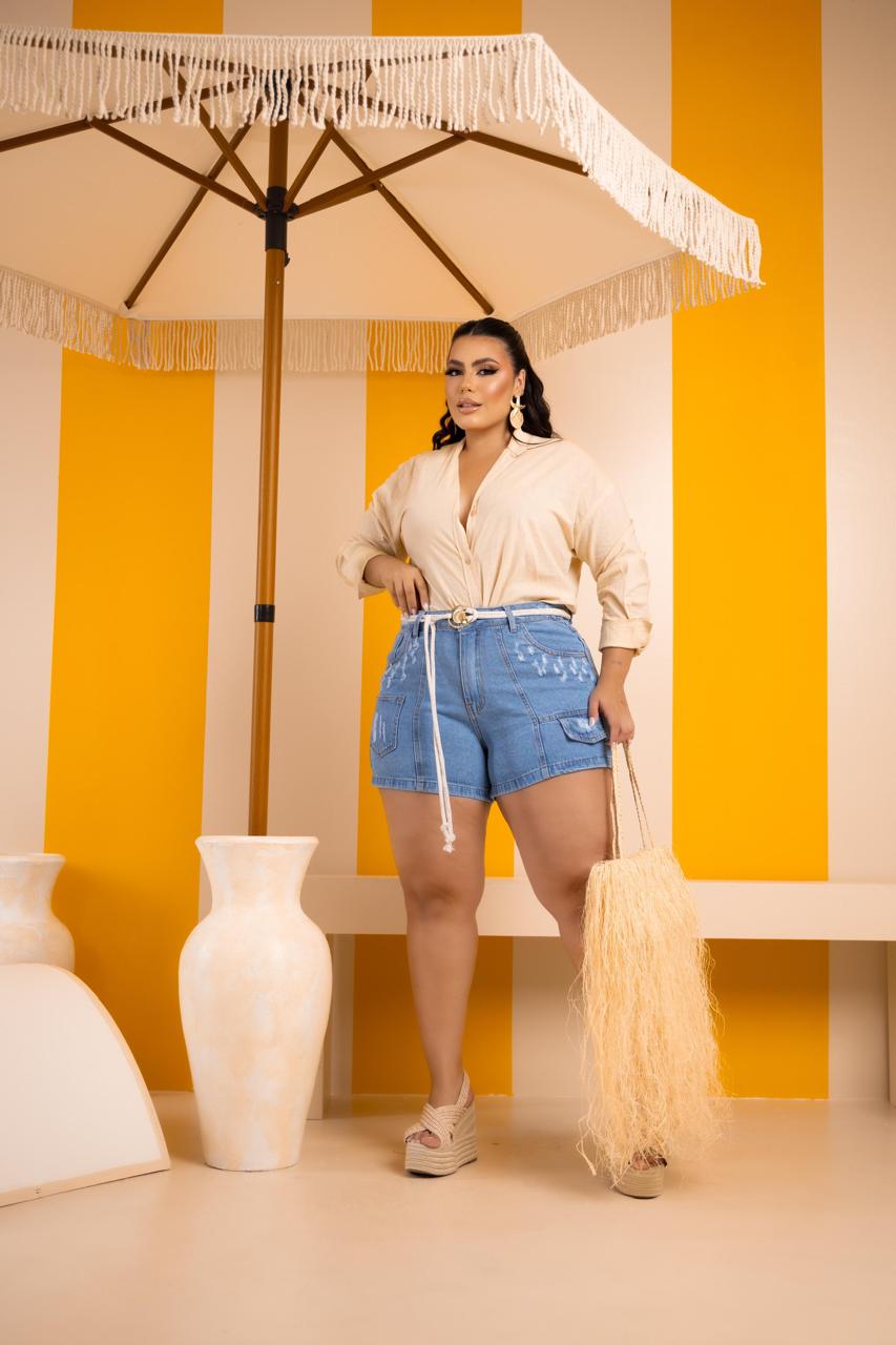 Short Jeans Plus Size Azul | Helital Jeans
