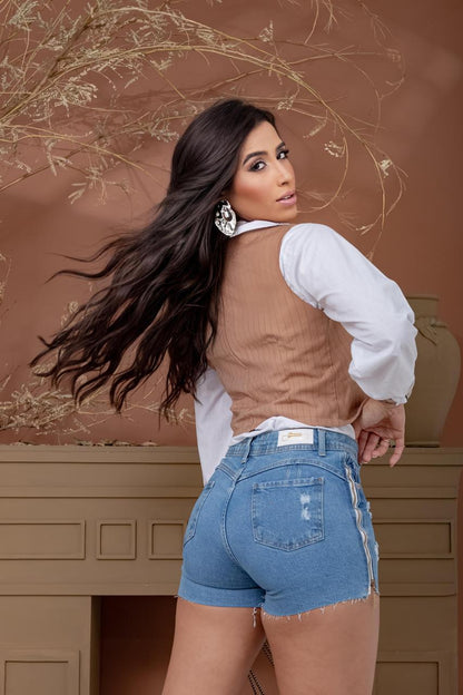 Short Jeans Slim Barra Desfiada | Helital Jeans