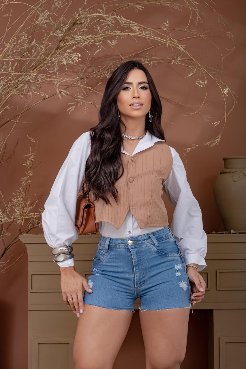 Short Jeans Slim Barra Desfiada | Helital Jeans