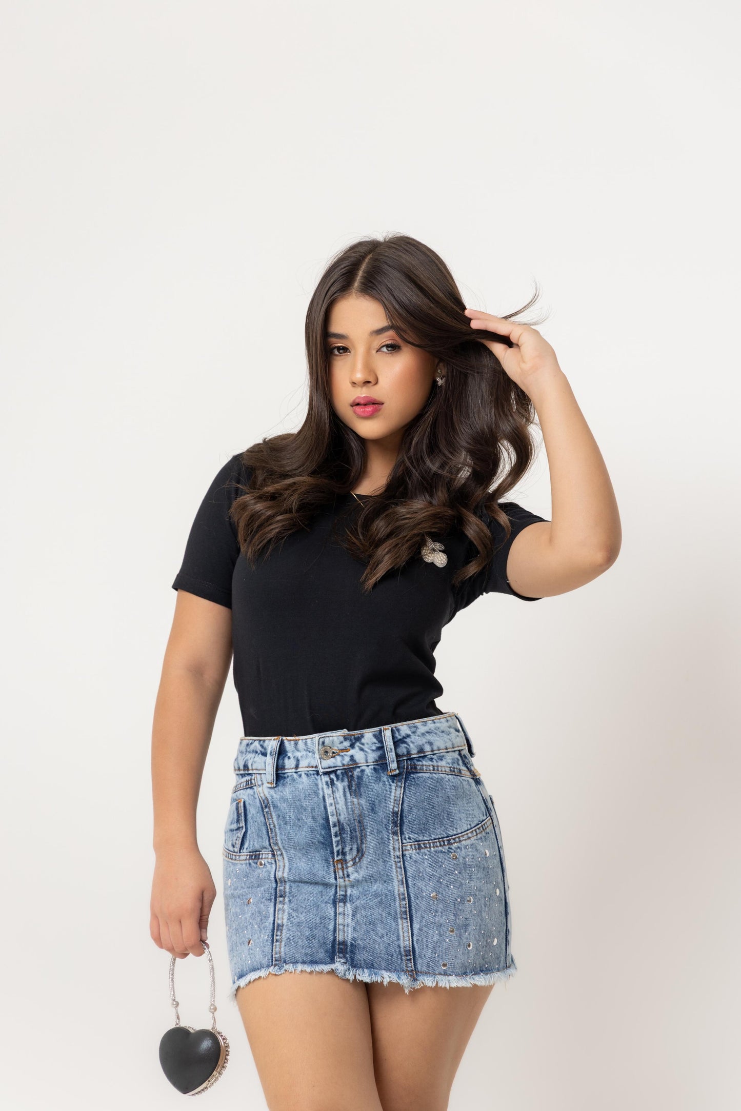 Saia Jeans Infantil Destroyed Azul | Helital Jeans
