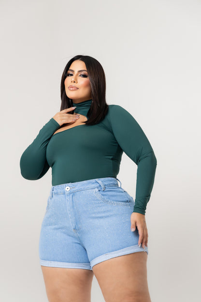Short Jeans Plus Barra Dobrada | Helital Jeans