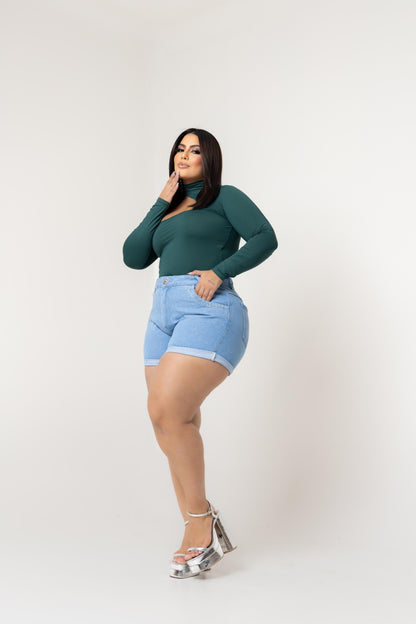 Short Jeans Plus Barra Dobrada | Helital Jeans