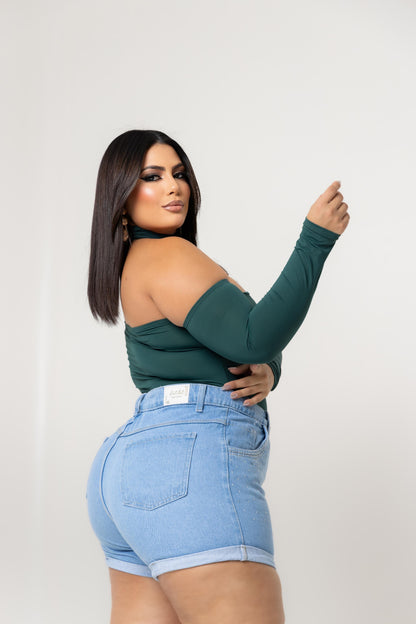 Short Jeans Plus Barra Dobrada | Helital Jeans